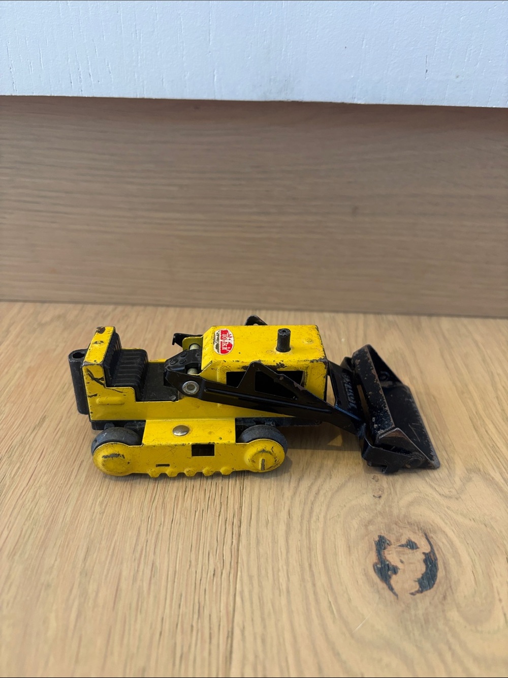 Vintage Mini Tonka Front End Loader Bulldozer Yellow Black